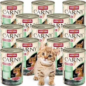 ANIMONDA Carny Kitten wołow kurczak królik 12x400g