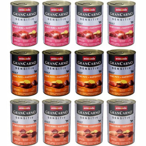 ANIMONDA Grancarno Sensitiv mix smaków 12x400g