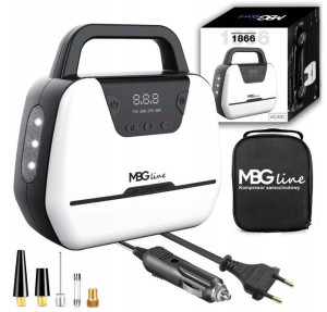 Kompresor samochodowy MBG line 12/230V LCD latarka
