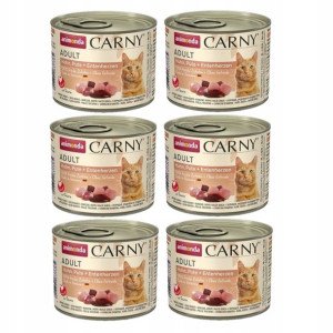 ANIMONDA Carny kurczak, indyk, kacze serca 6x200g