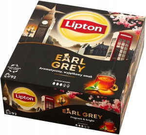 LIPTON EARL GREY Herbata Czarna 92 torebki