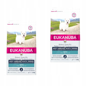 EUKANUBA Adult West White Terrier 2x2,5kg+GRATIS