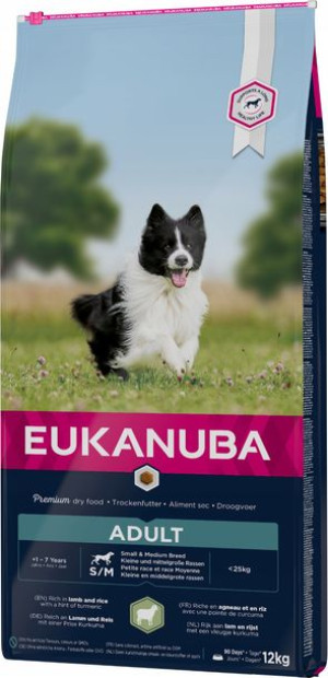 EUKANUBA Small&Medium lamb rice 12kg +GRATIS