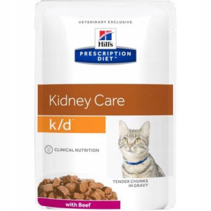 HILL`S K/D FELINE kidney care z wołowiną 85g