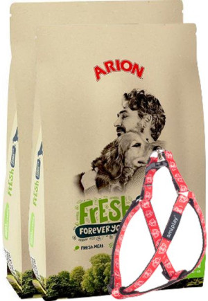 ARION Fresh Adult medium large 12kg x 2szt + Szelki Amiplay M/L GRATIS!!