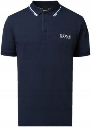 Koszulka polo polówka męska granat HUGO BOSS - S
