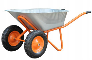 Taczka Dwukołowa Ogrodowa Ocynkowana Tłoczona 100L / 140L Summer Garden