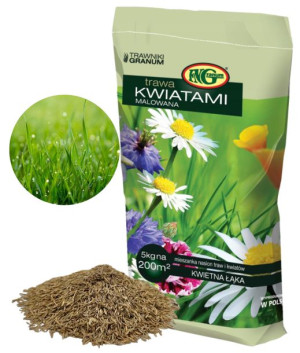 Trawa Ogrodowa Kwiatami Malowana Łąka Kwiatowa 5kg