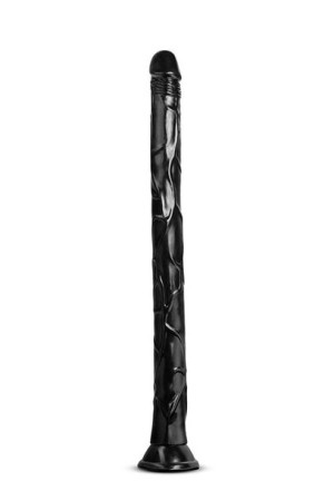Jet Black Mamba 19inch Long Dildo Black