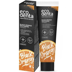 ECODENTA extra - BLACK ORANGE - czarna pasta do zębów WYBIELAJĄCA z węglem