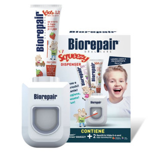 Biorepair Squeezy Biorepair® Squeezy Dozownik Do Pasty Dla Dzieci + 2 Pasty