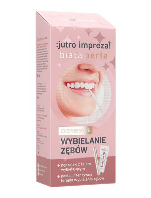 BIAŁA PERŁA Jutro Impreza! Dwufazowy pędzelek wybielający