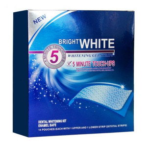 Paski wybielające do zębów Bright White 14szt (7 opakowań)  + żel do wybiel