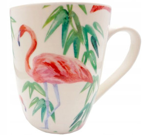 Stylowy Kubek Biała Porcelana Flaming 380ml. Rslee