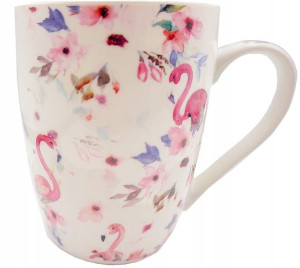 Stylowy Kubek Biała Porcelana Flaming 380ml. Rslee
