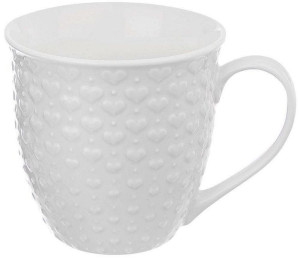 Stylowy Duży Kubek Biała Porcealana 580ml.