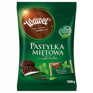 1x1kg WAWEL Pastylki miętowe w czekoladzie