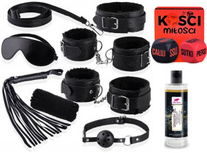Zestaw Gadżety Bdsm + Gra Erotyczna + Sex Olejek Walentynki