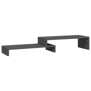 Podstawka na monitor, szara, (52-101)x22x14 cm, drewno sosnowe