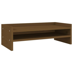 Podstawka na monitor, miodowy brąz, 50x24x16 cm, lita sosna