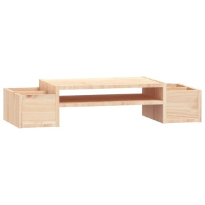 Podstawka na monitor, 70x27,5x15 cm, lite drewno sosnowe