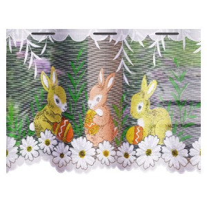 Firanka Zajączki 50 cm [raport 75 cm] DomoweTekstylia WN471Z 050 |Wielkanoc