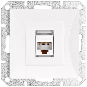 Gniazdo moduł internetowe LAN RJ45 OPAL biały