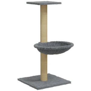 Drapak dla kota z sizalowym słupkiem, jasnoszary, 74 cm