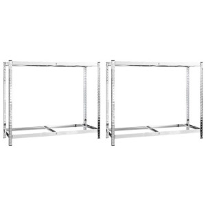 2-poziomowe regały na opony, 2 szt., 110x40x110 cm, stal