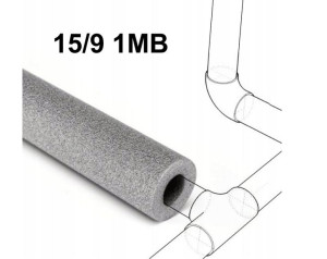 Otulina na rurę szara 15/9 1MB