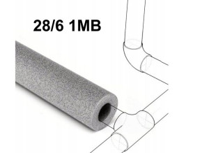 Otulina na rurę szara 28/6 1MB