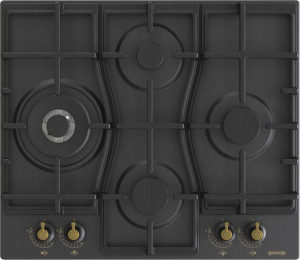 Płytą gazowa retro GORENJE GW6D42CLB czarny mat