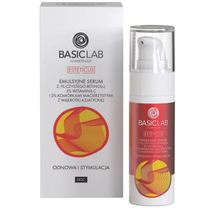BasicLab, serum z 1% czystego retinolu, 5% witaminą C
