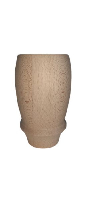 Noga z drewna buk natura profil 75x55 h 140 mm