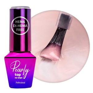 Top Pearly z efektem szampańskiego marmurku MollyLac SepiPink Hema/di-Hema