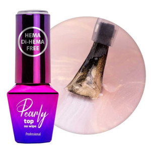 Top Pearly z efektem szampańskiego marmurku MollyLac SepiGold Hema/di-Hema