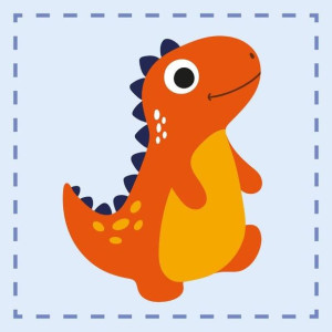 Ręcznik do przedszkola DINO do rąk 30x30