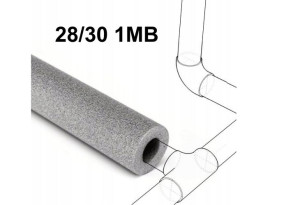 Otulina na rurę szara 28/30 1MB