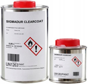 Farba Sigmadur Clearcoat bezbarwna 1 kg OKAZJA