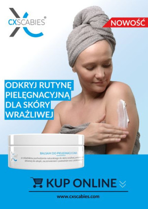 Cxscabies balsam swędzenie skóry świerzb łuszczyca