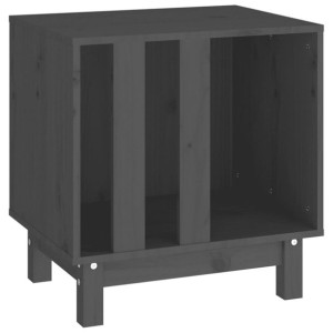 Domek dla psa, szary, 50x40x52 cm, lite drewno sosnowe