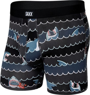 Bokserki męskie oddychające SAXX DAYTRIPPER Boxer Brief z rozporkiem rekiny