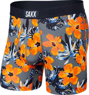 Bokserki męskie szybkoschnące SAXX VIBE Hibiskus - Szare XL