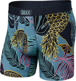 Bokserki męskie szybkoschnące SAXX VIBE Boxer Tropiki - Granatowe S