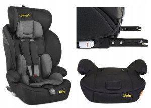 Fotelik Summer Baby Sole 9-36 Kg Isofix Szary