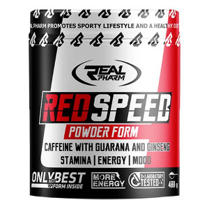 Red Speed Powder - REAL PHARM - kofeina - 400g BLACK CURRANT