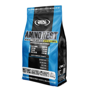 AMINO REST - REAL PHARM - aminokwasy - 1000g Placek rabarbarowy