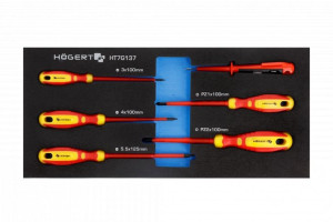 Zestaw wkrętaków 1000 V 6szt i tester napięcia, wkład do szuflad EVA Hogert