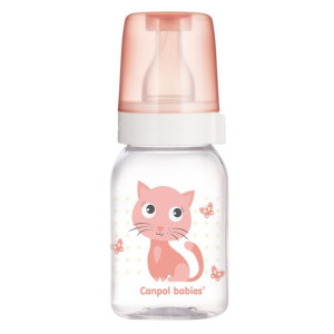 Butelka 120 Ml  Bpa Free Różowy Kotek 0M+