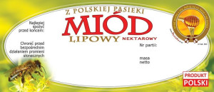 Paczka etykiet na miód lipowy (100szt) - wzór E63